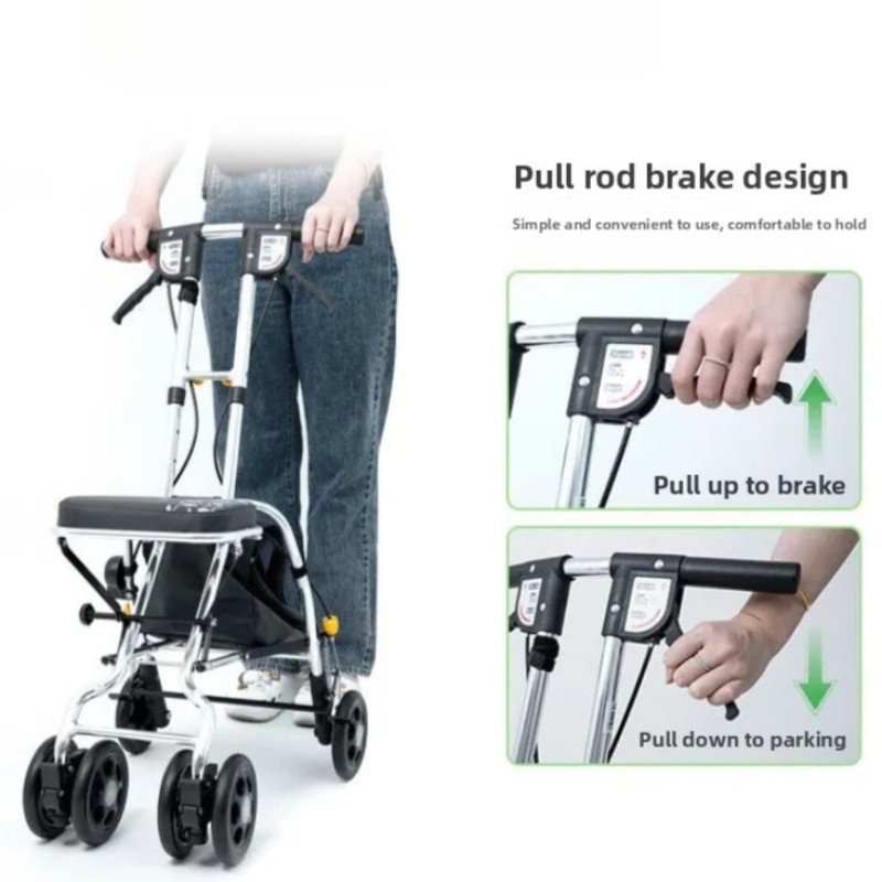 عربة مشي قابلة للطي مع مقعد، ت - مراجعة Pull Cart Fold وسعره