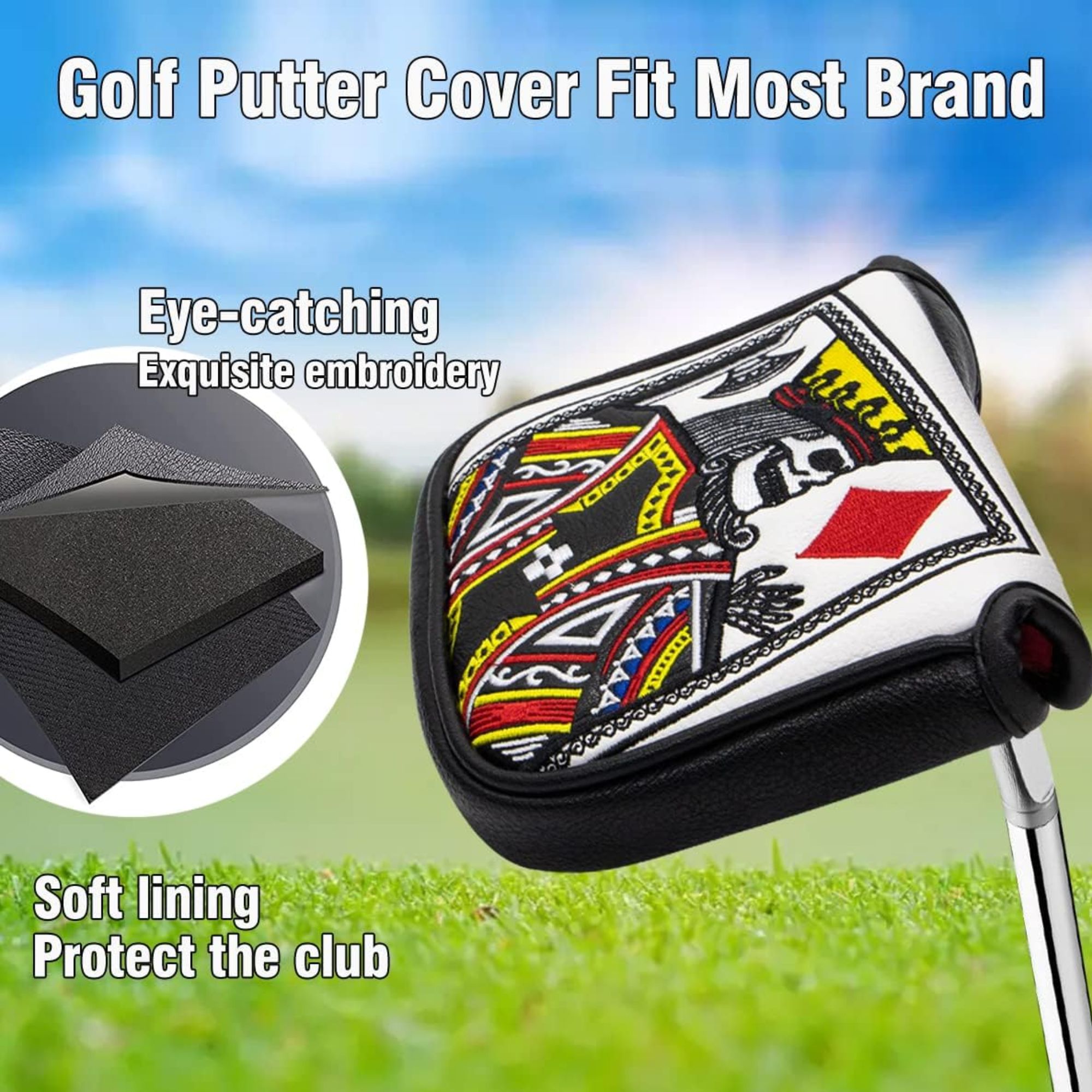 مضرب مطرقة مطرزة ملك القلوب مع - مراجعة Golf Equipment And Accessories وسعره